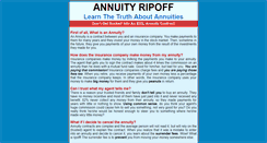 Desktop Screenshot of annuity-ripoff.nocashneeded.com